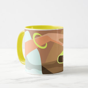 Mug Filles main poussant sur le bouton snooze du révei
