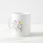 MUG FILLES MANGEANT SPAGHETTI (Devant gauche)