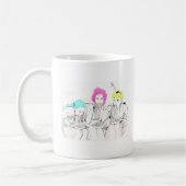 MUG FILLES MANGEANT SPAGHETTI (Gauche)