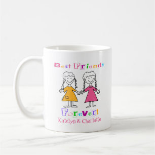 Mug Filles mignonnes Personnalisées Meilleurs Amis Pou
