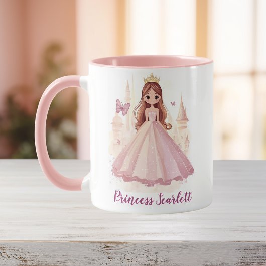 Mug Filles mignonnes Princesse personnalisée Sparkle r