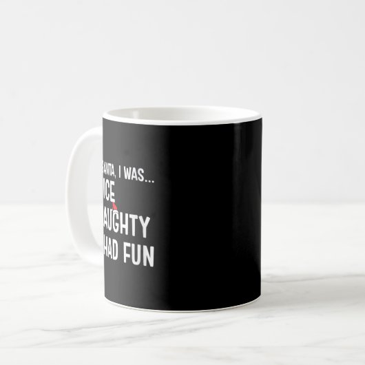 Mug Filles Nice Naughty J'Avais Amusé Funny Père Noël  (Devant gauche)