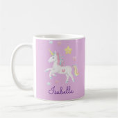 Mug Filles personnalisées Cute Whimsical Unicorn Arc e (Gauche)