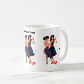 Mug Filles super rétro, filles glamour (Devant droit)