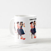 Mug Filles super rétro, filles glamour (Devant gauche)