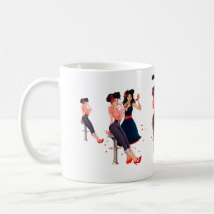 Mug Filles super rétro, filles glamour