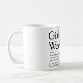 Mug Filles Weekend Fun Définition personnalisée (Gauche)
