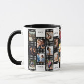 Mug Film Strip Photo Collage Custom 26-Photo Memory (Gauche)
