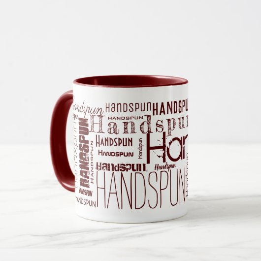 Mug Fils À LA POIGNÉE ! Typographie Red Maroon (Devant gauche)