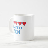 Mug Fils de cinq coeurs (Devant gauche)