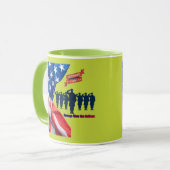 Mug Fils de la fierté des patriotes lime (Devant gauche)