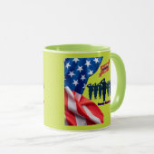 Mug Fils de la fierté des patriotes lime (Devant droit)