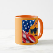 Mug Fils de la fierté des patriotes orange (Devant droit)