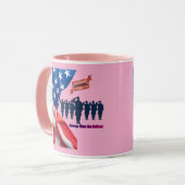 Mug Fils de la fierté des patriotes rose (Devant gauche)