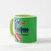 Mug Fils de la fierté des patriotes vert émeraude (Devant gauche)