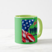 Mug Fils de la fierté des patriotes vert émeraude (Devant droit)