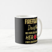 Mug Fils de pompiers Fille Héros Papa (Devant droit)