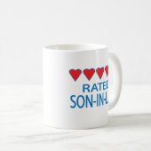 Mug Fils-En-Belle Cinq Coeurs (Devant droit)