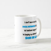 Mug Fils en droit Distances sociales (Devant droit)