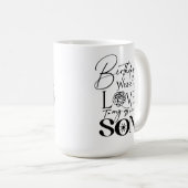 Mug Fils moderne , anniversaire de petit-fils Typograp (Devant droit)