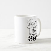 Mug Fils moderne , petit-fils Anniversaire Typographie (Devant droit)