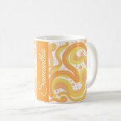 Mug Fils Orangés Et Jaunes Avec Points (Devant droit)