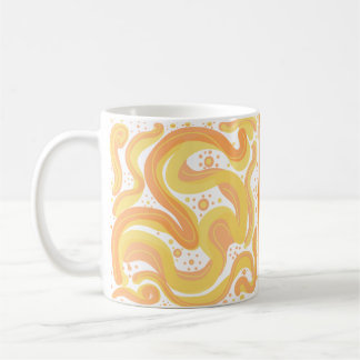 Mug Fils Orangés Et Jaunes Avec Points