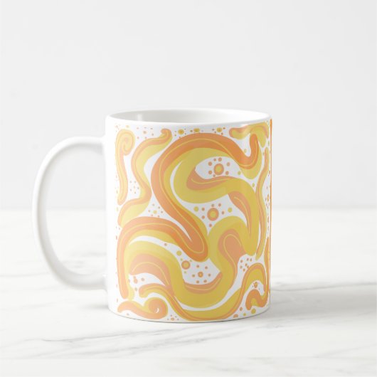 Mug Fils Orangés Et Jaunes Avec Points (Gauche)