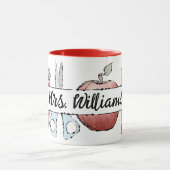 Mug Fin d'année Appréciation de l'enseignant pomme Doo (Centre)