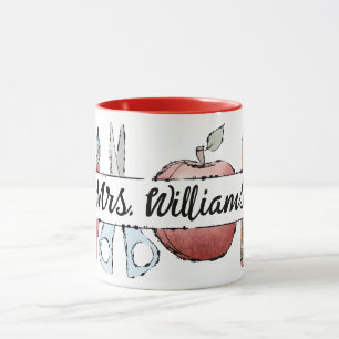 Mug Fin d'année Appréciation de l'enseignant pomme Doo