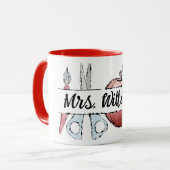 Mug Fin d'année Appréciation de l'enseignant pomme Doo (Devant gauche)