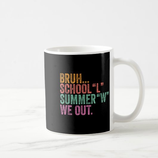 Mug Fin de l'année professeur Bruh école L été W dehor (Droite)