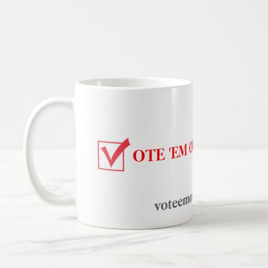 Mug Fin de support 2012 de vote (Gauche)