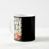 Mug Finalement devoir être un bébé singe drôle courage (Devant gauche)