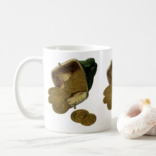 Mug Finance d'entreprise vintage, pièce d'or en argent