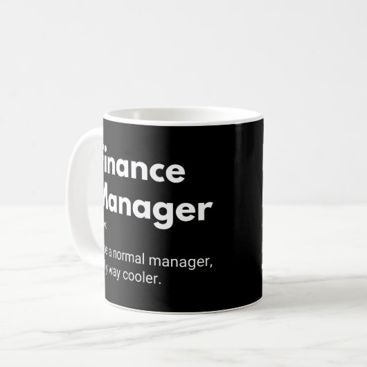 Mug Financer Manager Définition amusante (Devant gauche)