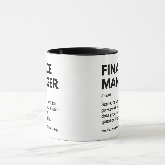 Mug Financer Manager Définition amusante (Centre)