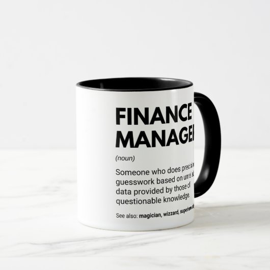 Mug Financer Manager Définition amusante (Devant droit)