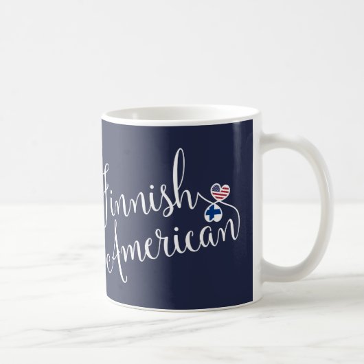 Mug Finlandais Américain Coeurs Enmêlés (Droite)