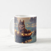 Mug Finlandais Lapphund Noël Festive Voyage (Devant gauche)