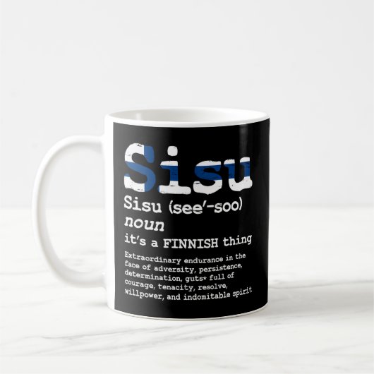 Mug Finlandais Sisu Finlande Sisu Imprimer Finitions S (Gauche)