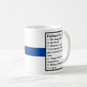 Mug Finlande Drapeau et faits amusants (Devant droit)