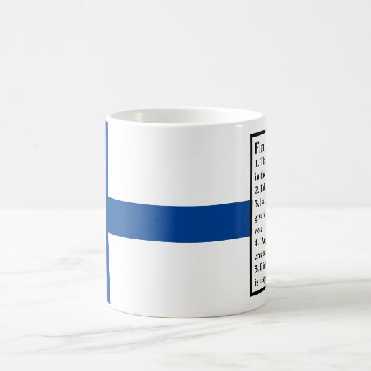 Mug Finlande Drapeau et faits amusants (Centre)