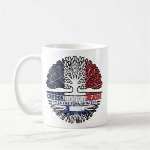 Mug Finlande Finlande Français France Arbre Drapeau