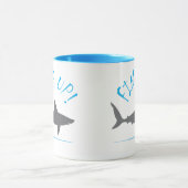 Mug Fins Up Great White Shark Sous l'eau amusant (Centre)