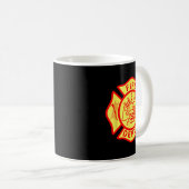 Mug Fire Department Logo Uniform Fireman Symbol Firefi (Devant droit)