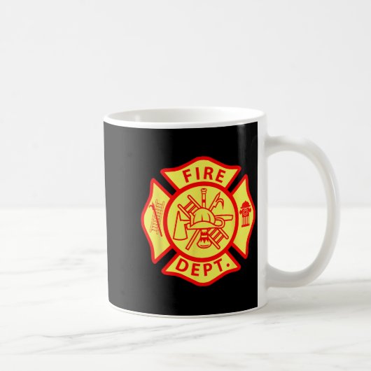Mug Fire Department Logo Uniform Fireman Symbol Firefi (Droite)