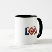Mug Fire Department LOVE – Patriotic Firefighter Malte (Devant droit)