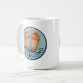 Mug Fire Island barefoot & fancy free! Funny host gift (Devant gauche)