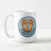 Mug Fire Island barefoot & fancy free! Funny host gift (Gauche)